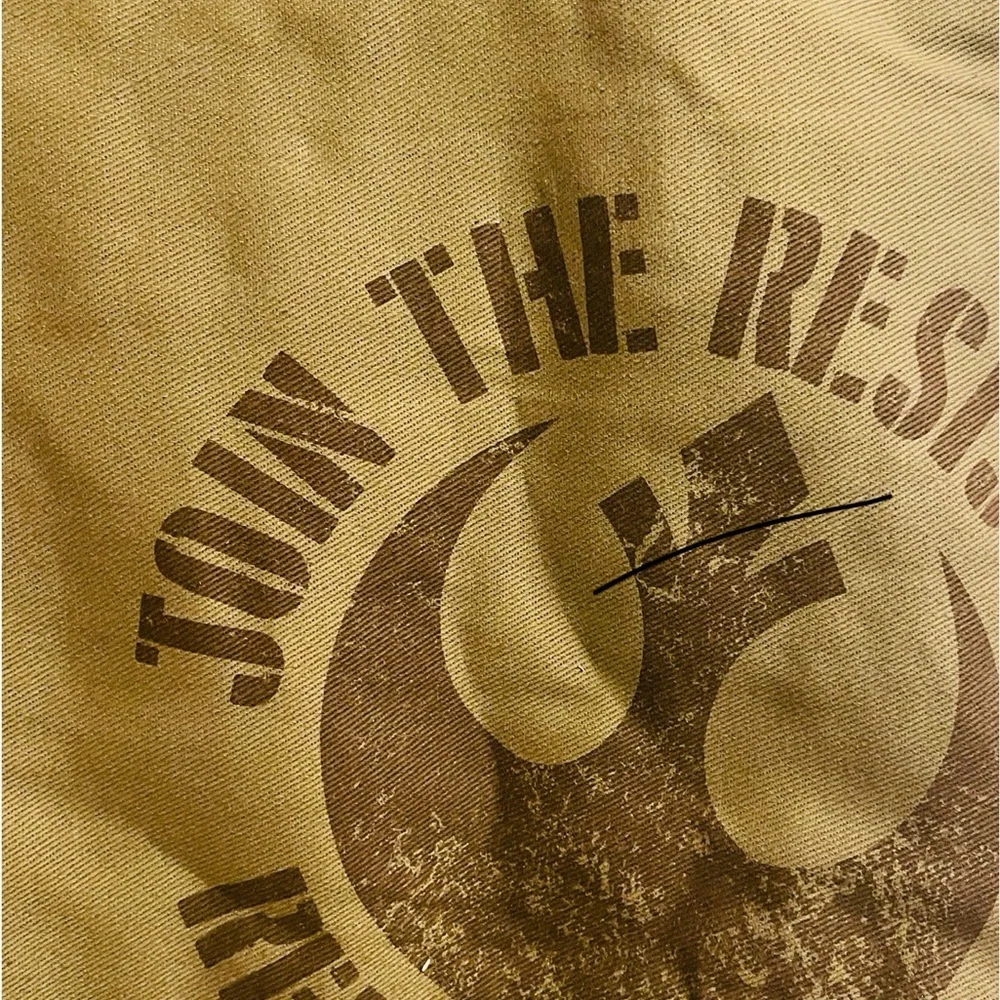 Loungefly Star Wars Rebel Olive Green Canvas Backpack with Brown Accents - Picture 7 of 13